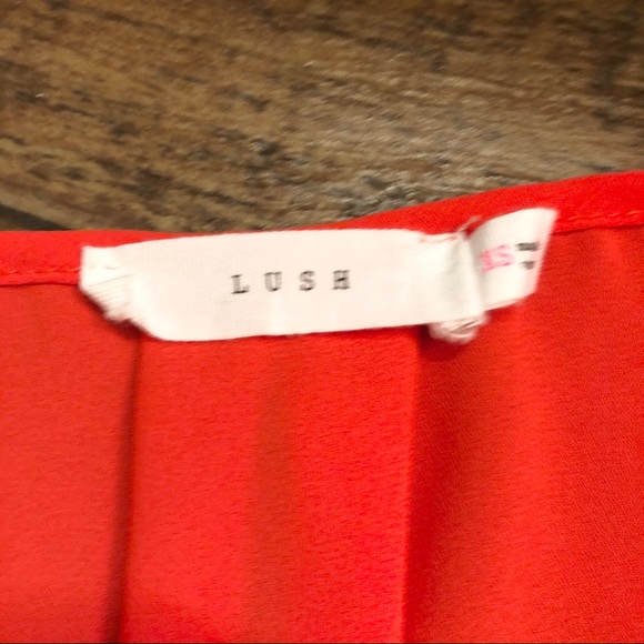 LUSH Orange Satin Blouse / gently worn / CS - Picture 2 of 4